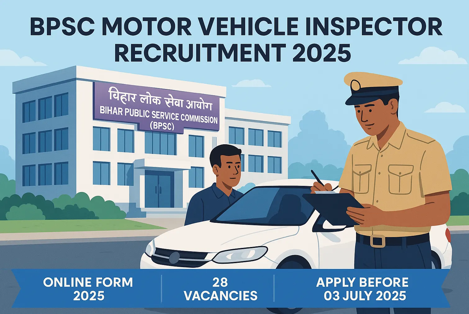 You are currently viewing BPSC Motor Vehicle Inspector Recruitment 2025 – Apply Online for 28 Posts