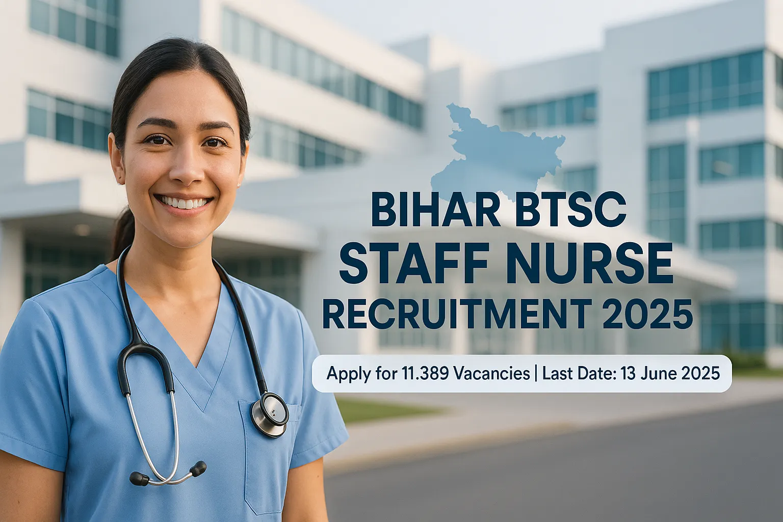 Read more about the article Bihar BTSC Staff Nurse Online Form 2025: Apply Now for 11,389 Posts