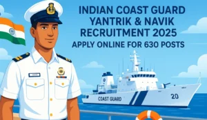 Read more about the article Indian Coast Guard Yantrik & Navik Recruitment 2025 – Apply Online for 630 Posts
